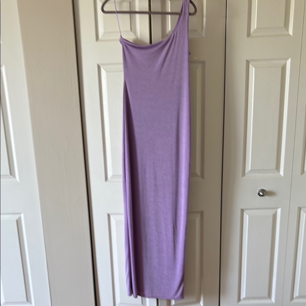 Elegant Lavender One-Shoulder Dress